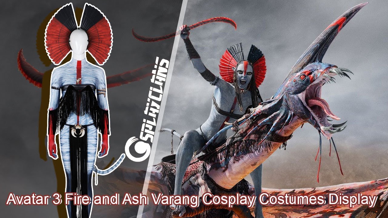 Avatar 3 Fire and Ash Varang Cosplay Costumes Display