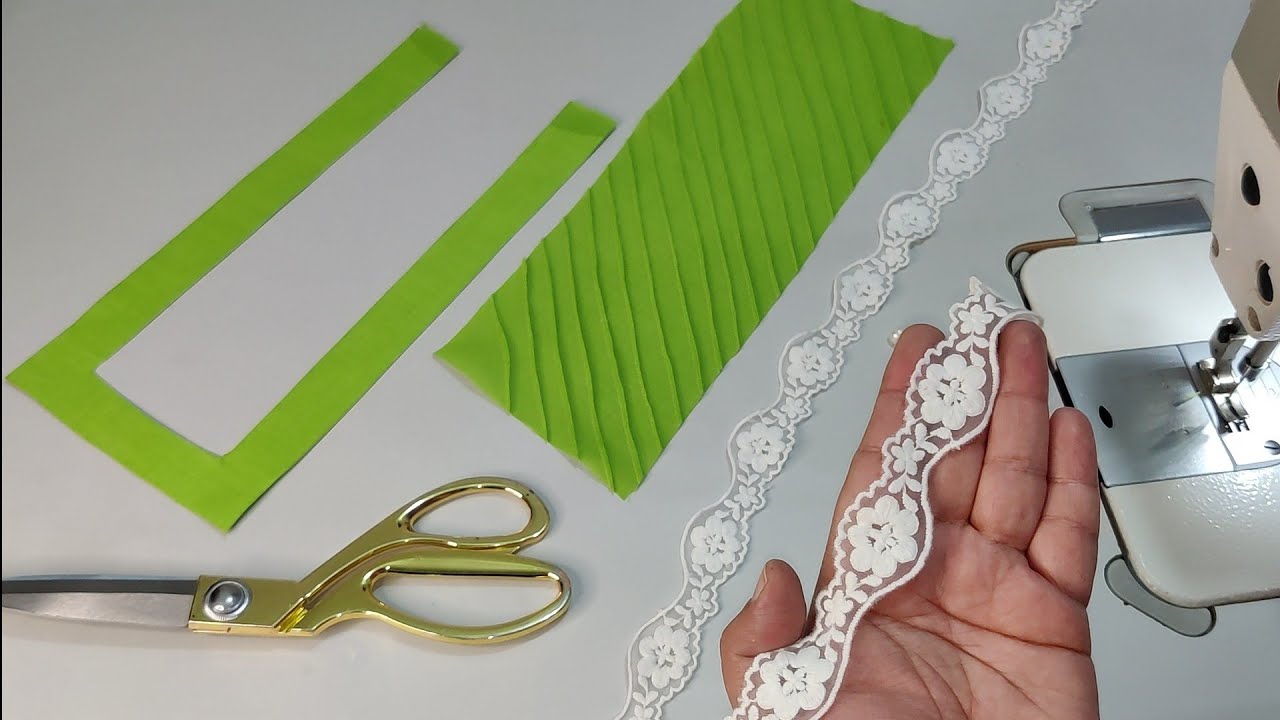 Lace और Pintucks से बनाएं गले का बेहद खूबसूरत डिज़ाइन /Beautiful Neck Design using Lace and Pintucks
