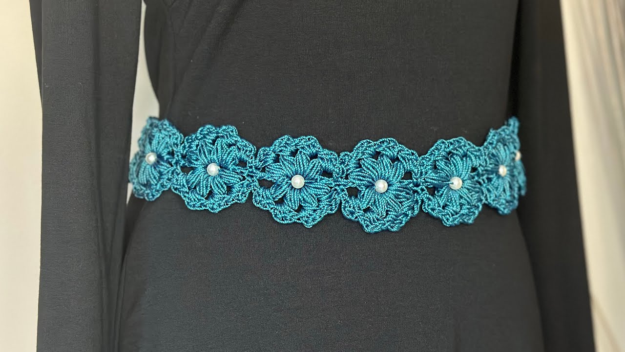 Como tejer un CINTURON a CROCHET #crochet #creative #cinturon #tejer