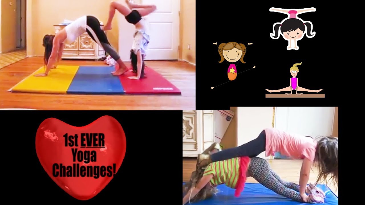 1ST YOGA CHALLENGES EVER COMPILATION -  (TWIN CUTIES AT 5 & MIKAYLA 9) **AWWW**!