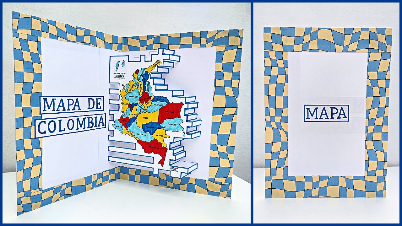 Mapa de Colombia│Tarjeta Pop-Up