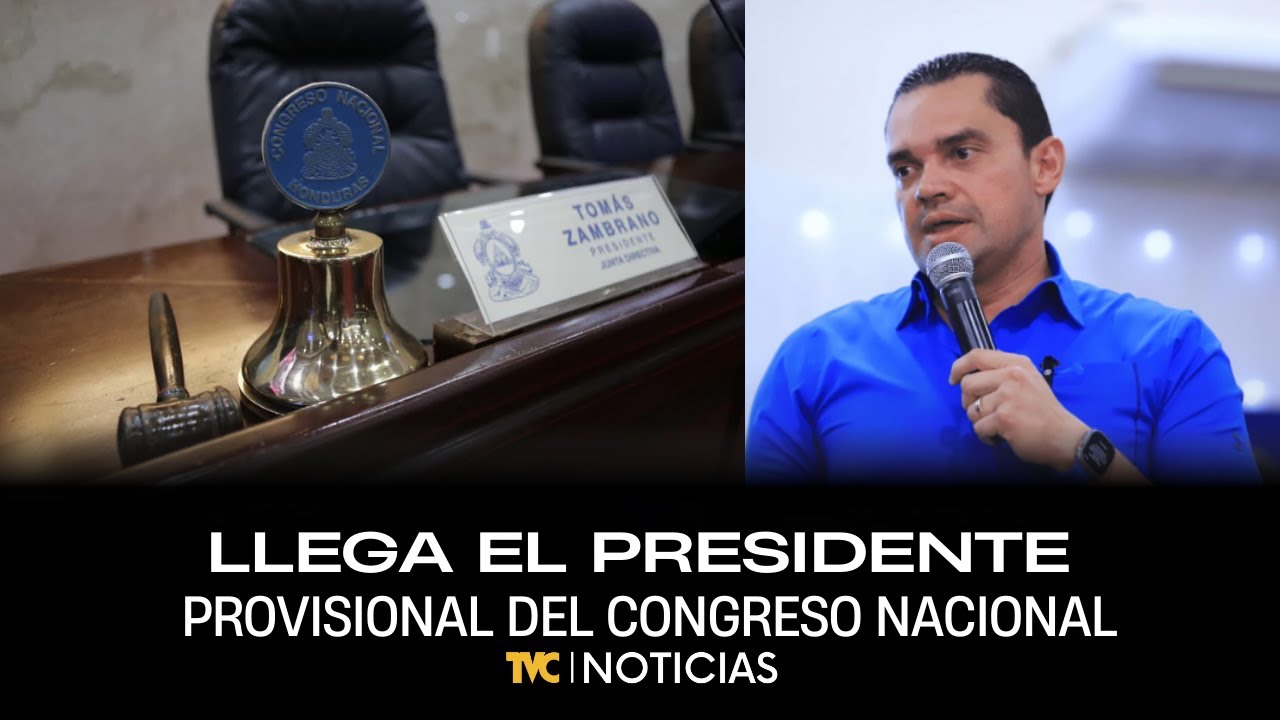 Llega el presidente provisional del Congreso Nacional, Tomás Zambrano