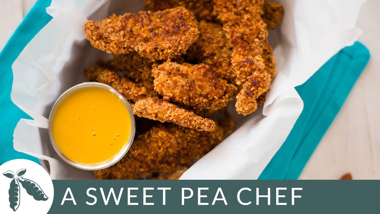 Almond-Crusted Baked Chicken Strips | A Sweet Pea Chef
