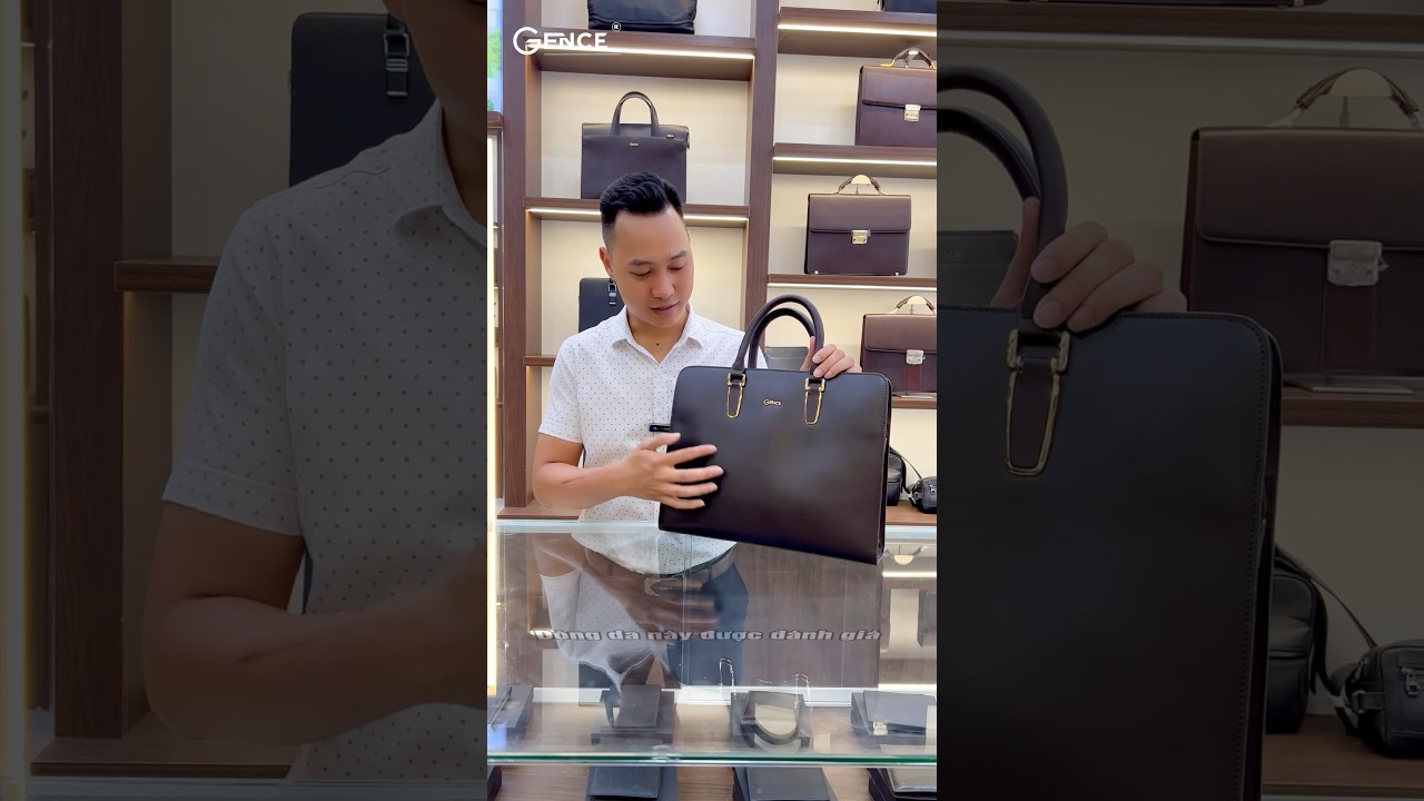 Cặp xách nam GENCE CTS08 da bò Box 