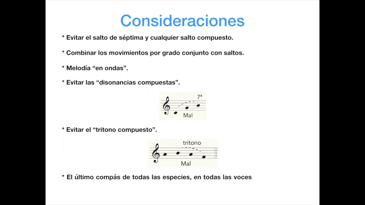 Contrapunto 2: Especies, Mezcla de especies, imitaciones.