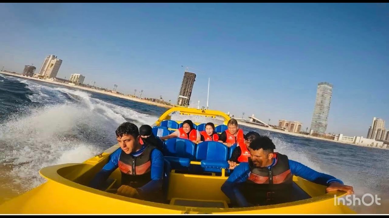 FIRE BOAT THRILL RIDE! JEDDAH YACHT-CLUB. RAMADAN EID 2023