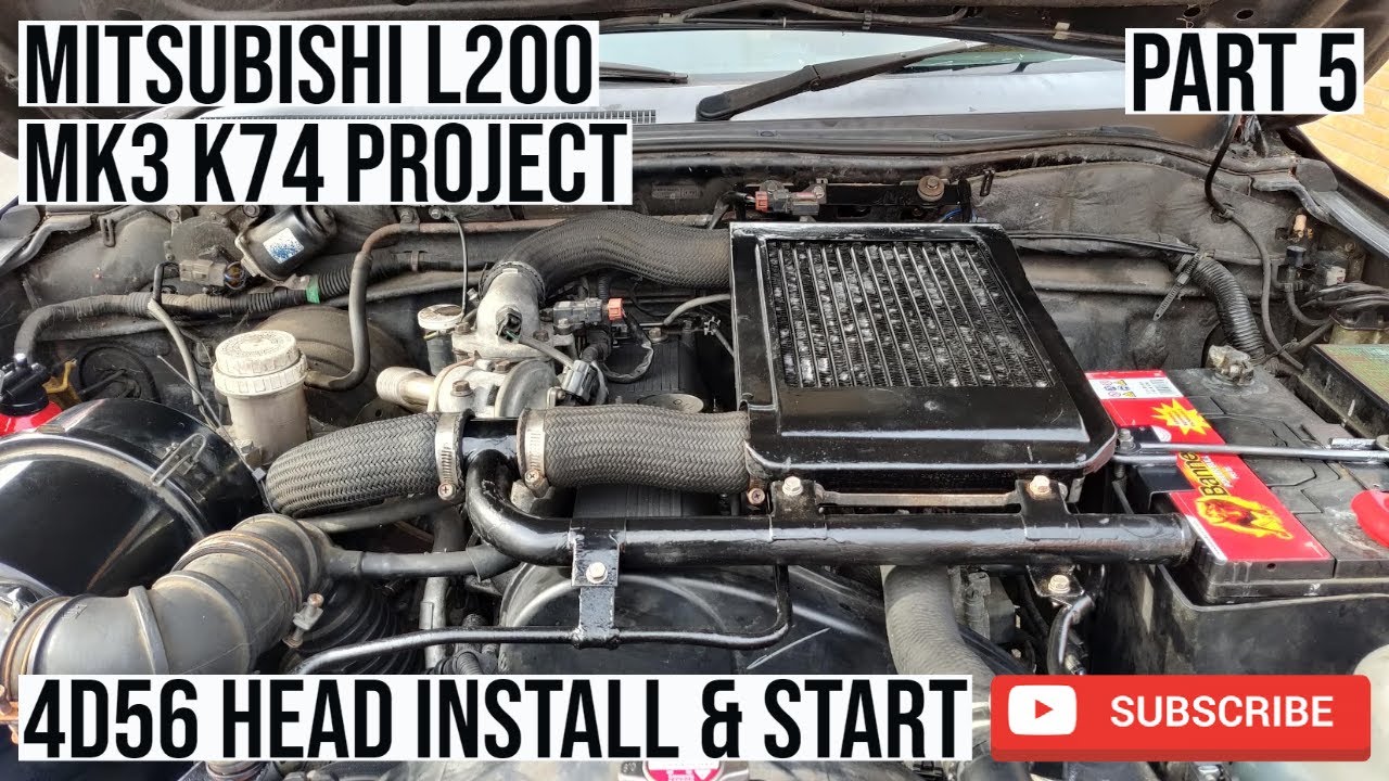 Mitsubishi L200 (MK3 K74) Head Install & First Start (4D56) -- Part 5