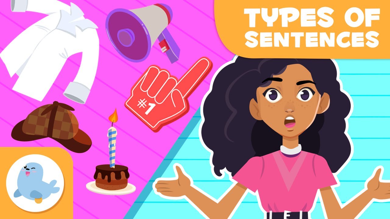 TYPES OF SENTENCES 🎉 Statements, Questions, Exclamations and Commands ✍️ Grammar - Spelling for Kids