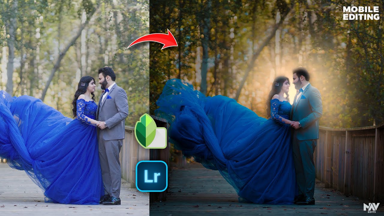 Create a BACKGROUND GLOW For Portraits in Snapseed & Lightroom | Bride & Groom Edit | Android | iOS