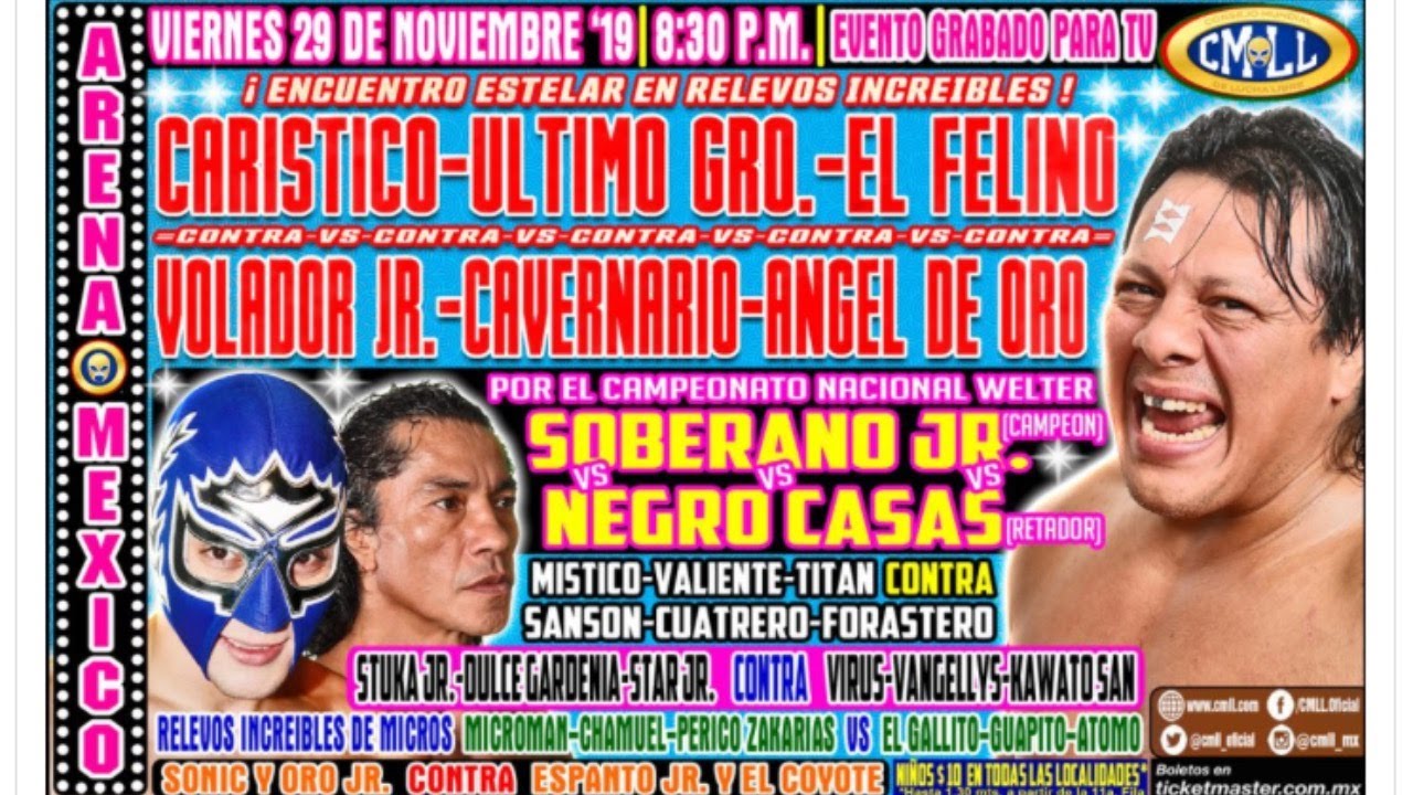 LUCHA LIBRE VIERNES ESPECTACULAR DE ARENA MEXICO 29 DE NOVIEMBRE DE 2019 FUNCION COMPLETA