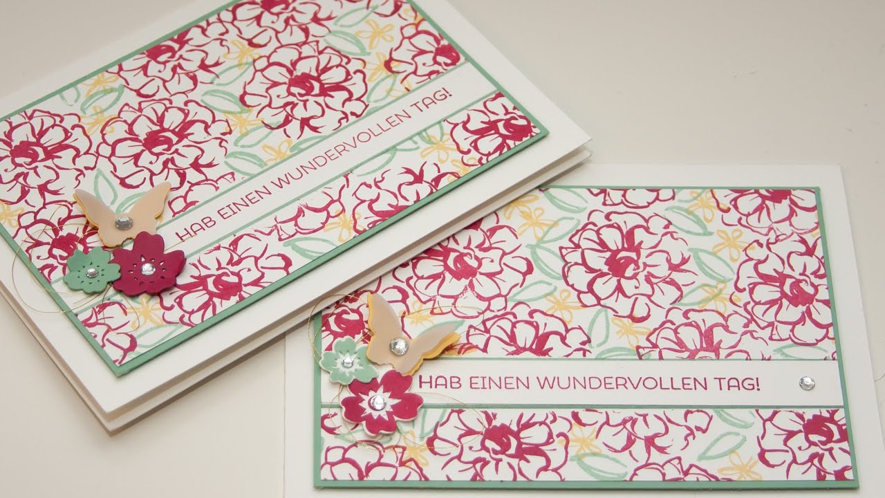 Was ich mag ~ Hintergrundgestaltung mit Stempeln von Stampin' Up!