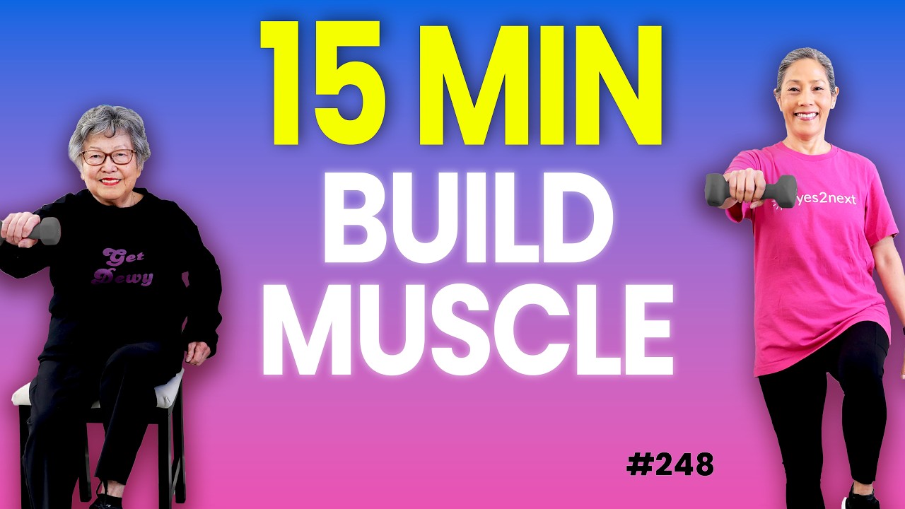 15-минутная силовая тренировка | Наращивайте мышцы с помощью этой низкоинтенсивной программы