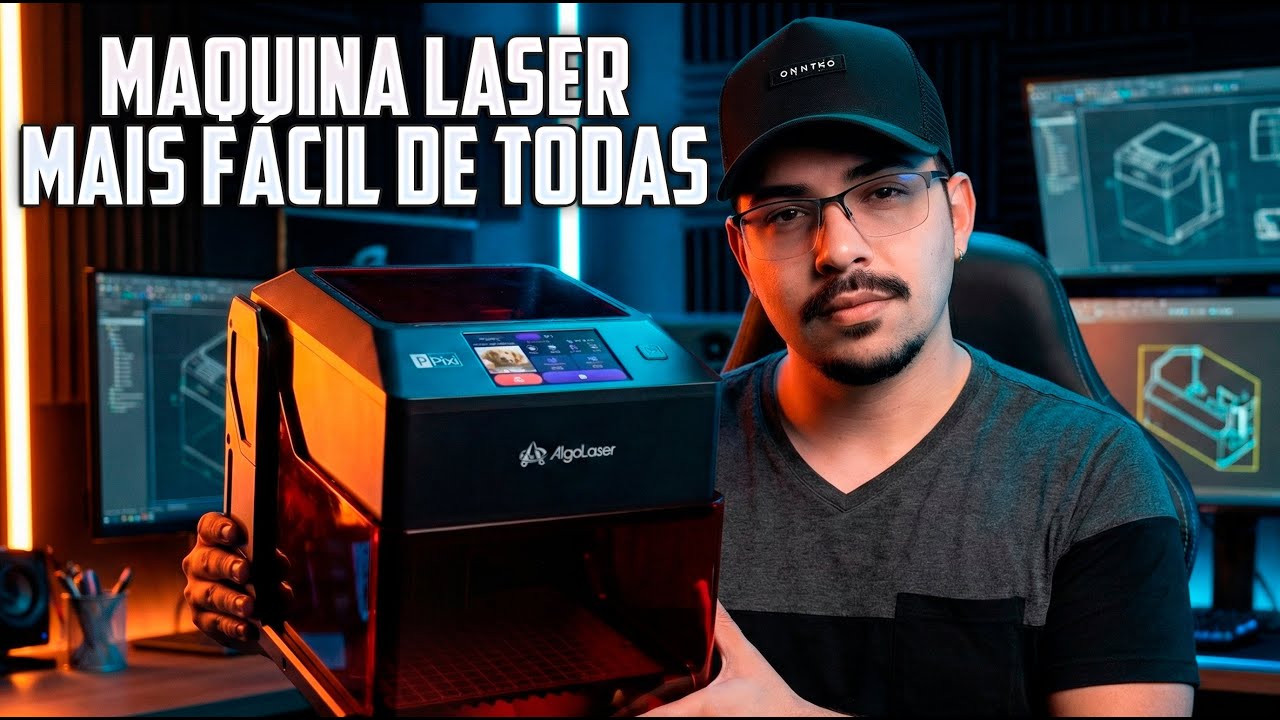 Essa MINI MÁQUINA mudou meu setup! Barata e MUITO boa 😱 (AlgoLaser Pixi)
