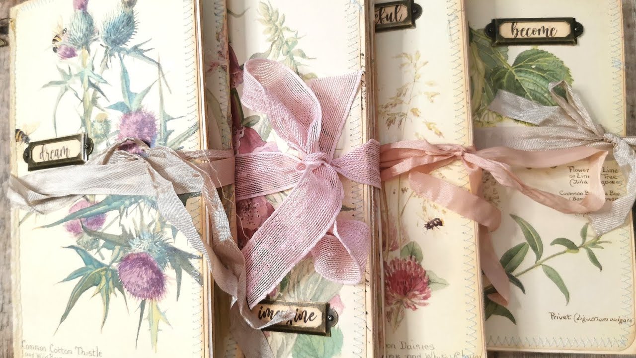 Edith Holden Flip Through -  Altered File Folder - Country Diary of an Edwardian Lady - Junk Journal
