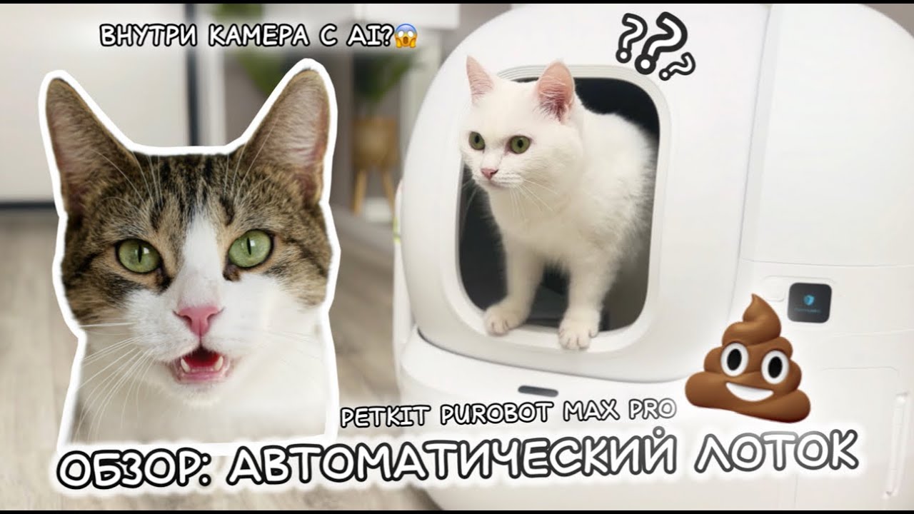 КОШКИ В ШОКЕ!😱💩 ОБЗОР: АВТОМАТИЧЕСКИЙ ЛОТОК ДЛЯ КОШЕК PETKIT PUROBOT MAX PRO С УМНОЙ AI КАМЕРОЙ