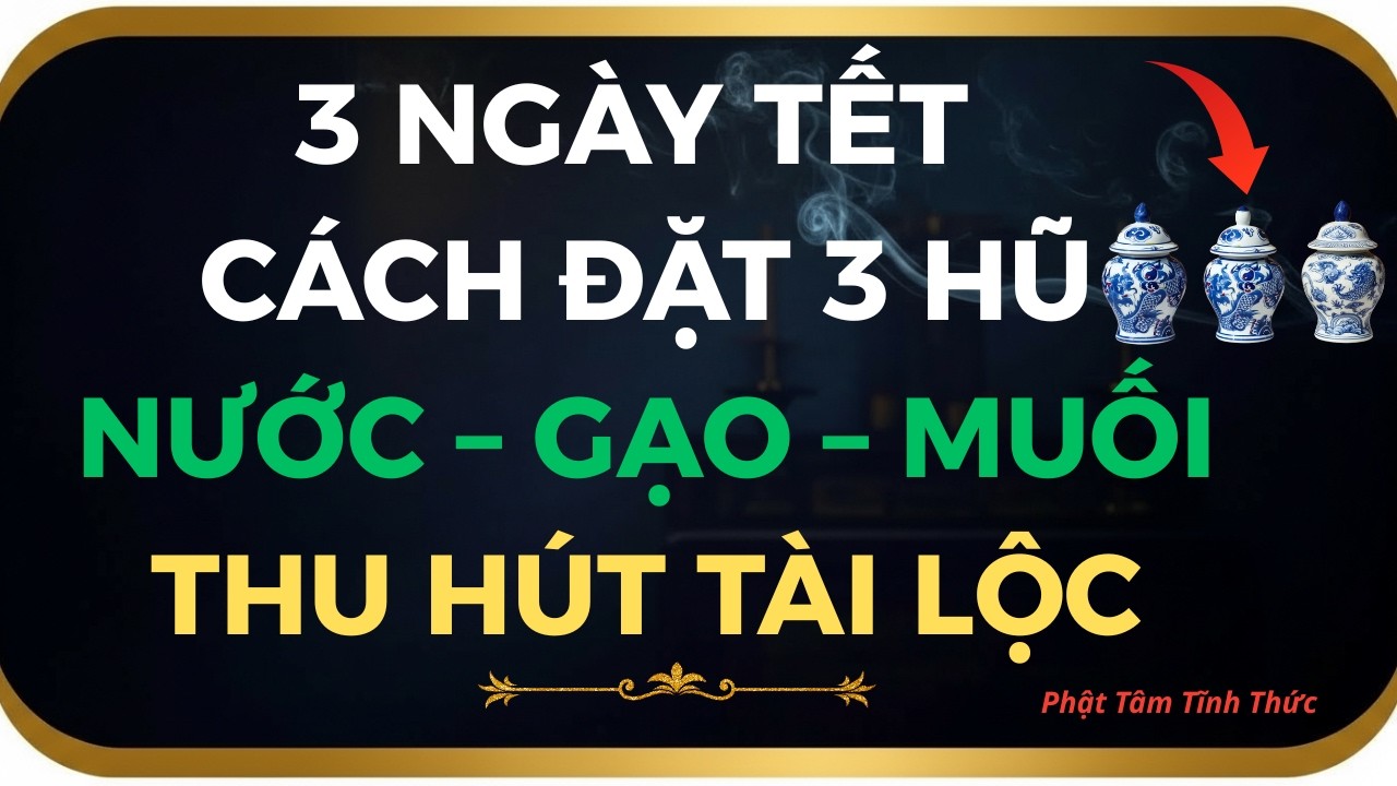 Ba Ngày Tết: Đặt Đúng 3 Hũ Gạo – Muối – Nước Trên Bàn Thờ, Rước Tài Lộc Vào Nhà