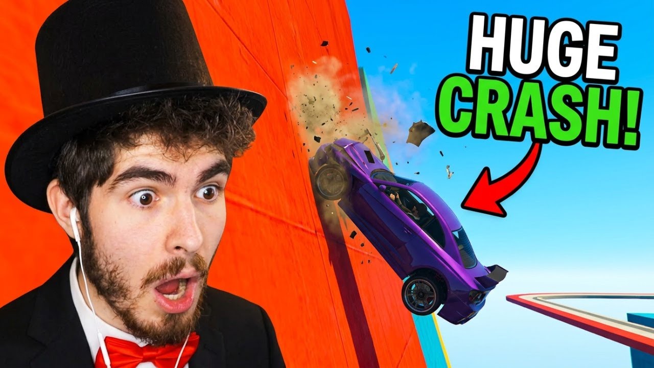 Crazy Wallrides and Crashes! - GTA Races (Funny Moments)