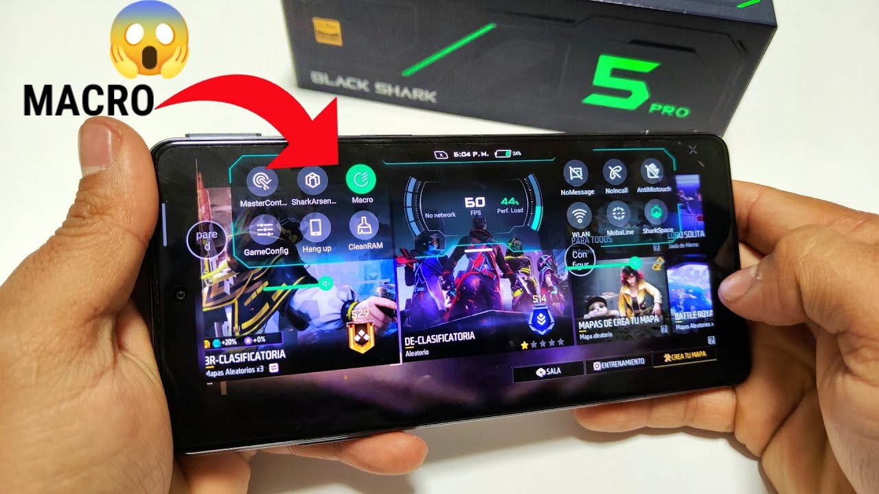 Free Fire Black Shark 5 Pro Tiene Macro/Configuración