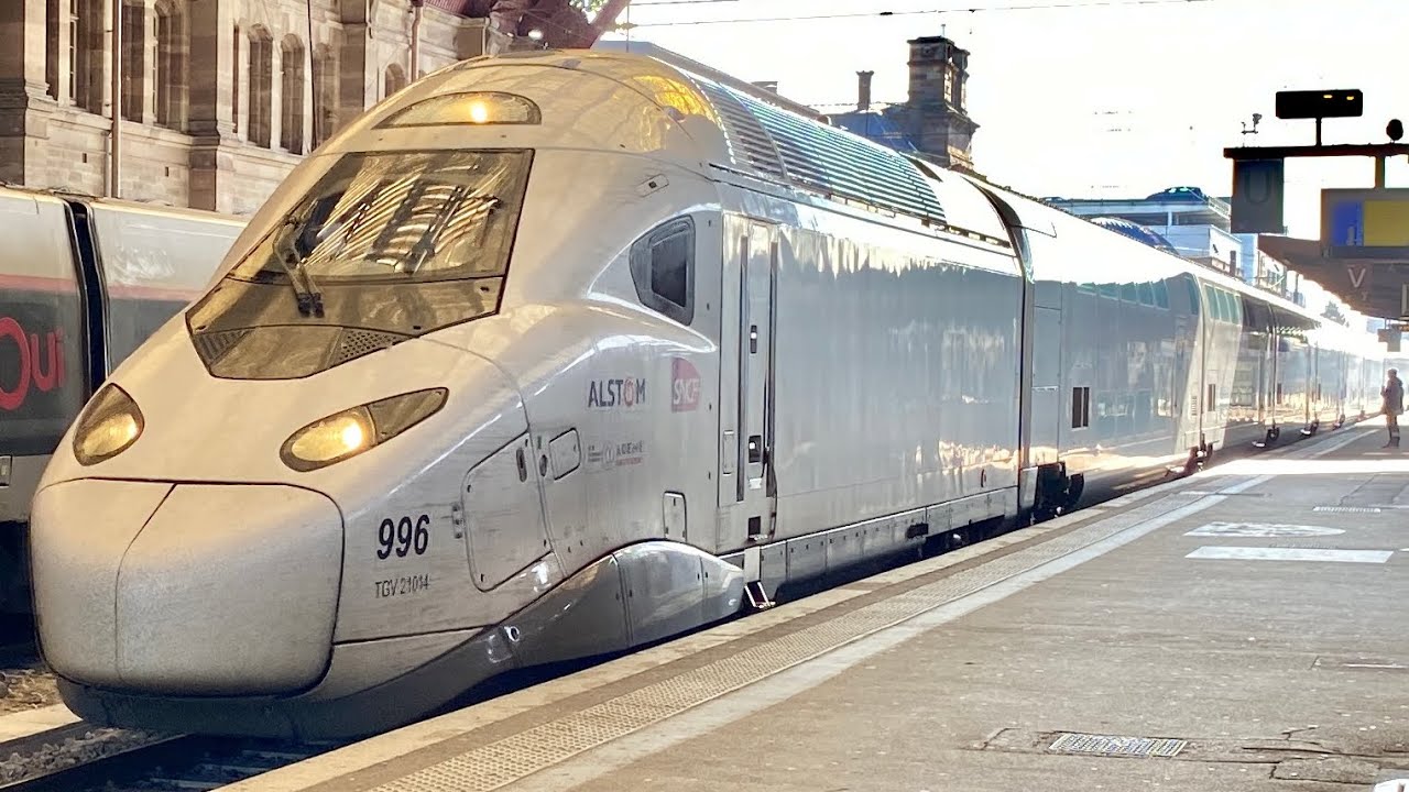 Arrivée de la rame TGV M 996 à Strasbourg
