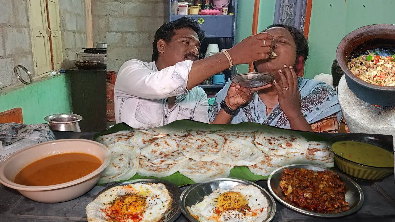நேற்று நாங்கள் சாப்பிட பரோட்டாவும் ஆட்டுக்குடல் வறுவலும்| Parotta Eating|Neela Tasty Kitchen