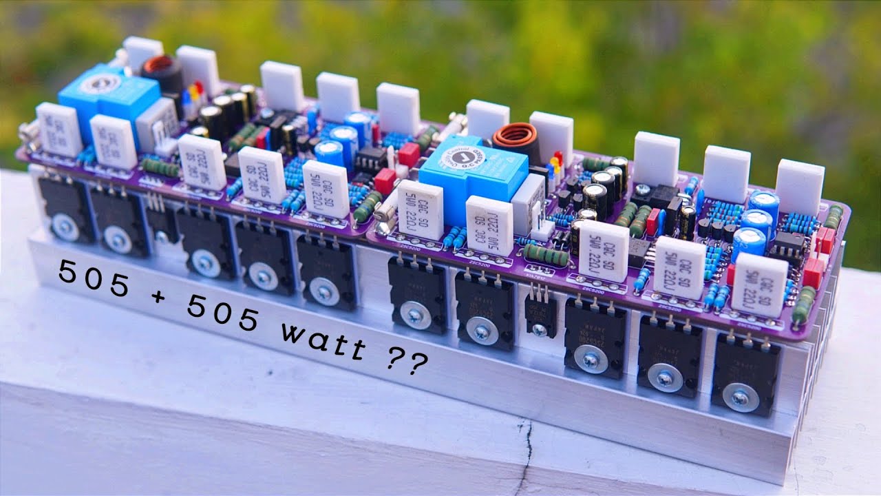 DIY 2x505watt High Power Amplifier using 20 transistors | 2SC5200 & 2SA1943 #cbzproject