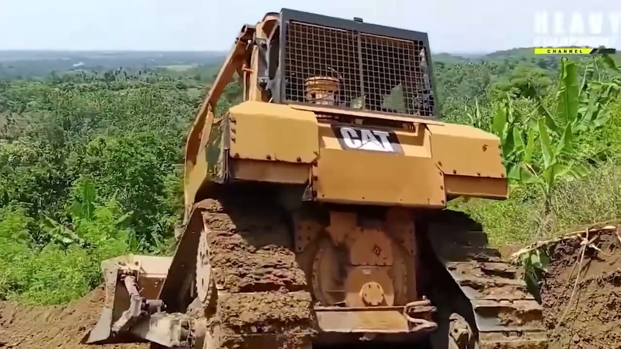 The Caterpillar D6R XL bulldozer is very good at building new roads on plantations