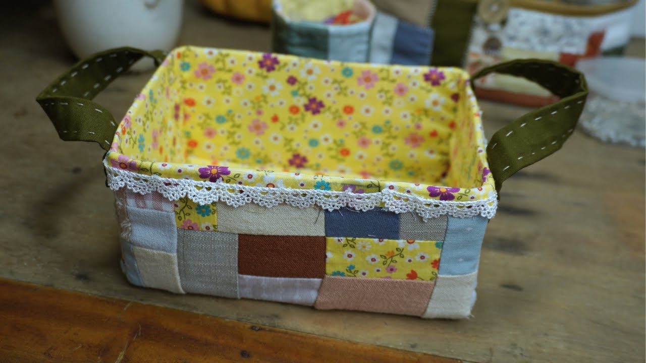 Patchwork Idea: Making A Storage Box from Fabric Scraps | Yuu Pham