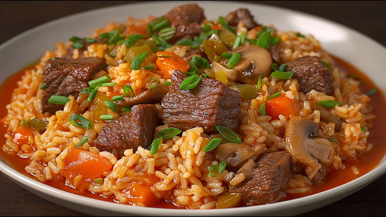 ❗️Этот рецепт риса с говядиной такой вкусный! Вы точно никогда не готовили ничего подобного!