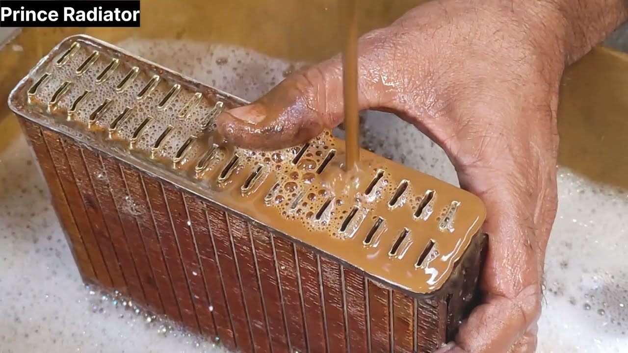 Best Repairing On Town! Repairing And Deep Cleaning Mini Radiator. #viral #automobile #trending