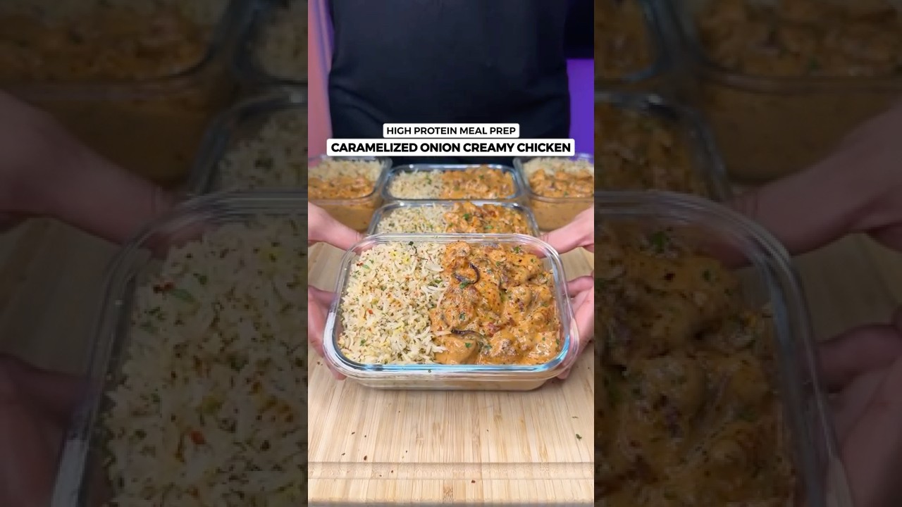 There's NO REASON To Meal Prep Plain Chicken & Rice! Try This Caramelized Onion Creamy Chicken #food