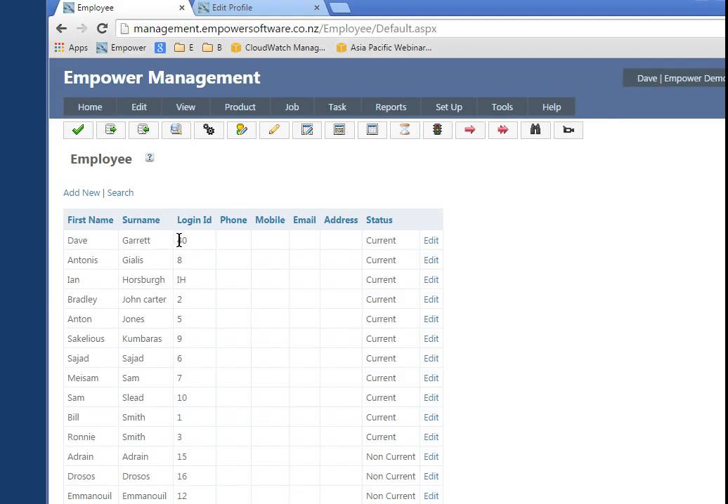 Empower Software Clockin In And Out