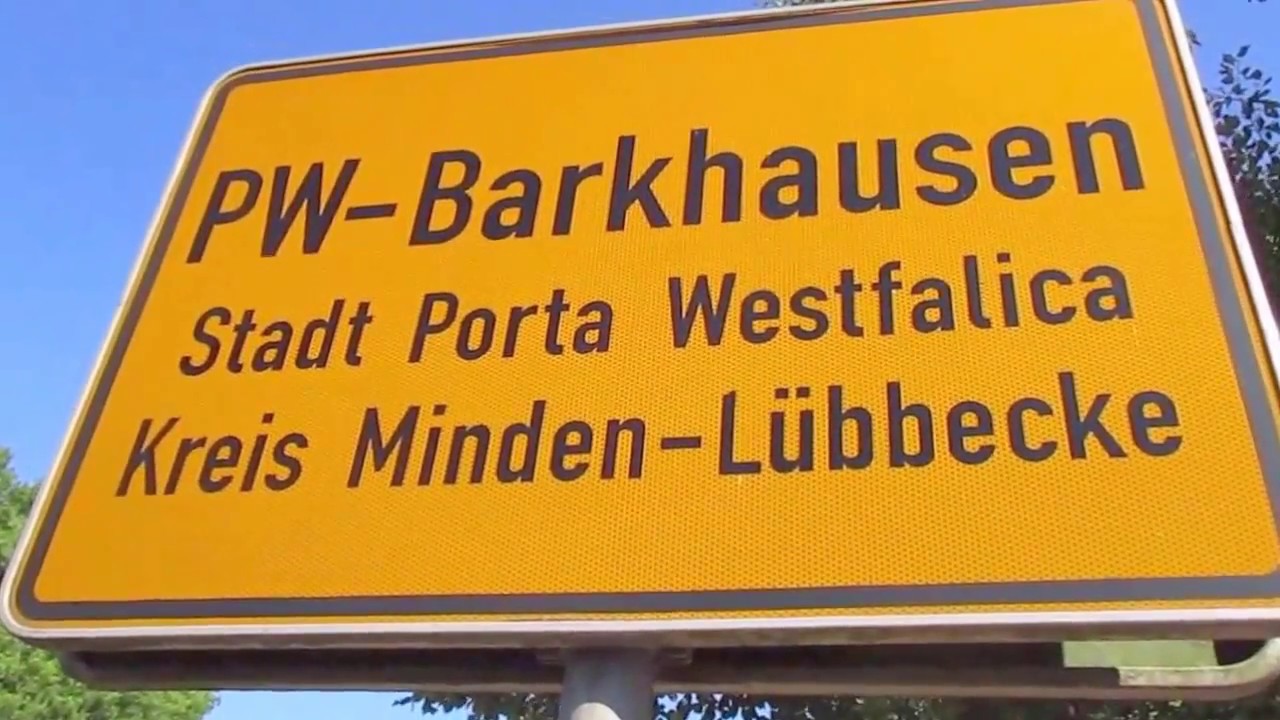Spaziergang durch Porta Westfalica im Stadtteil Barkhausen im Kreis Minden Lübbecke