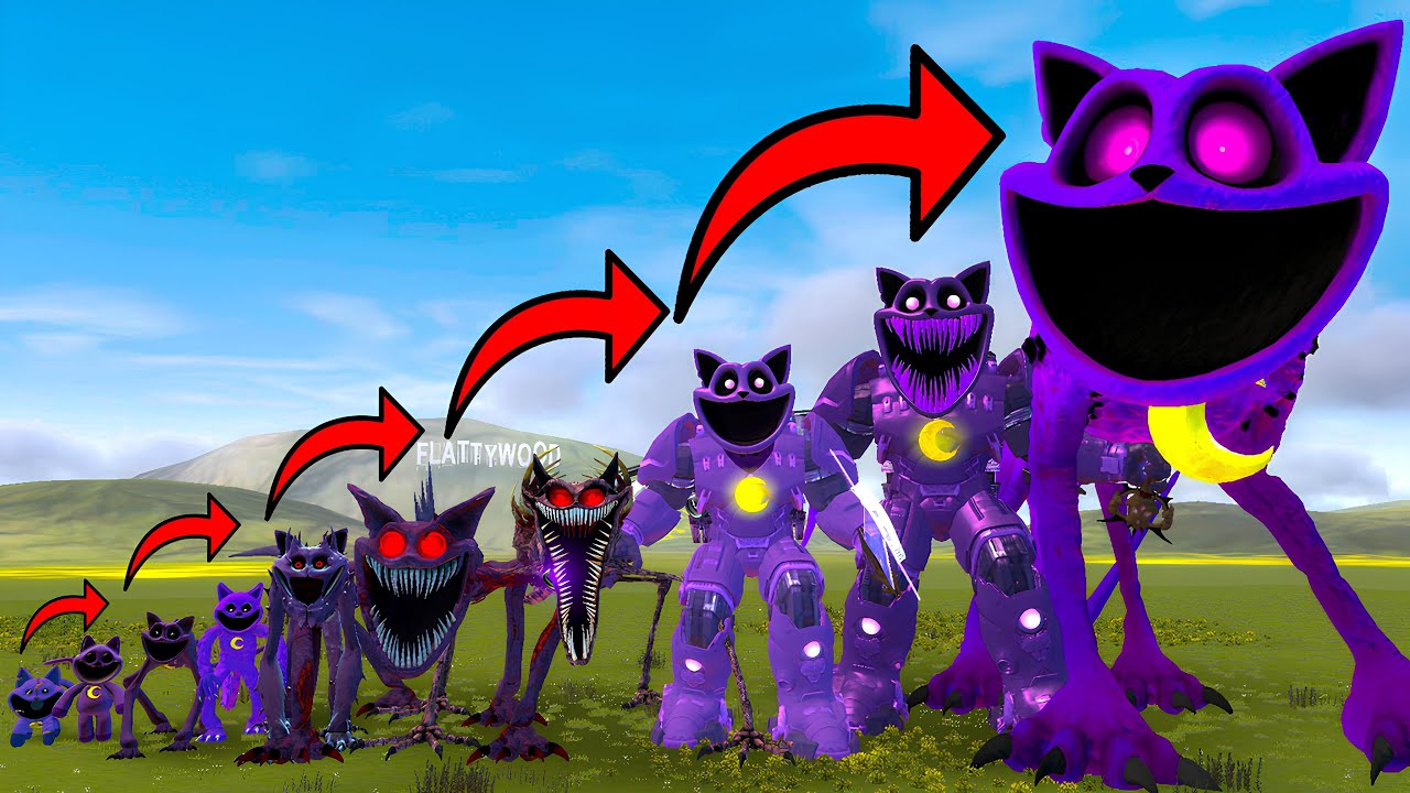 EVOLUTION OF NEW CATNAP GODZILLA MONSTER SMILING CRITTERS In Garry's Mod! (Poppy Playtime)