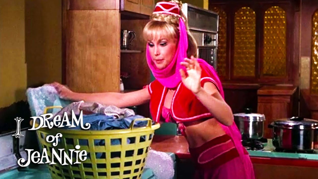 Jeannie Does The Chores Without Magic | I Dream Of Jeannie
