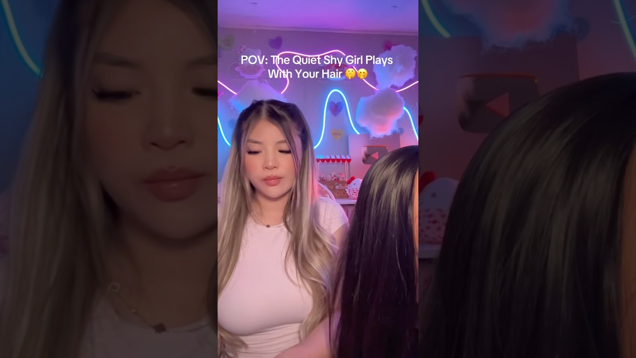 POV: The Quiet Shy Girl Plays With Your Hair 💆&zwj;♀️ #asmr