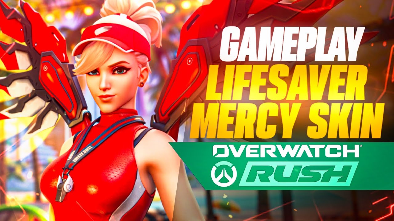 Геймплей с легендарным скином Mercy Lifesaver | Overwatch Rush 🔥