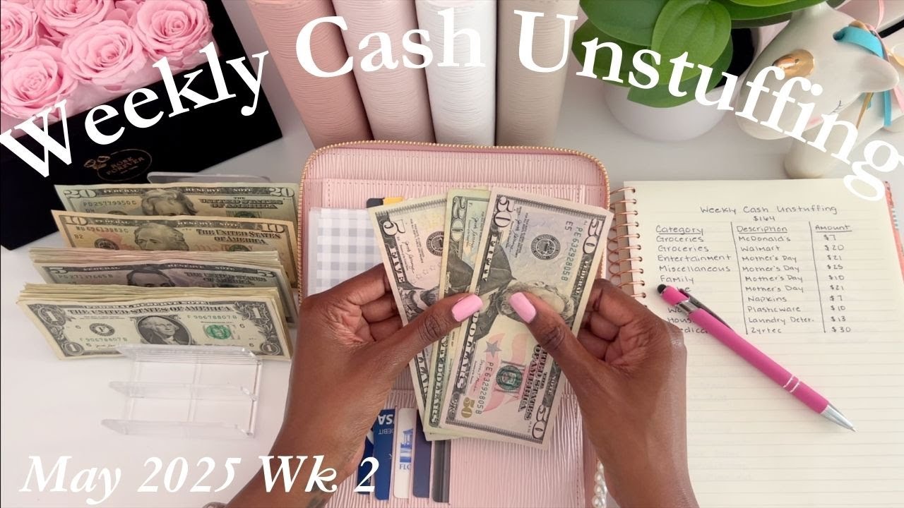 Cash Envelope Unstuffing and Condensing | May 2025 | Single Mom