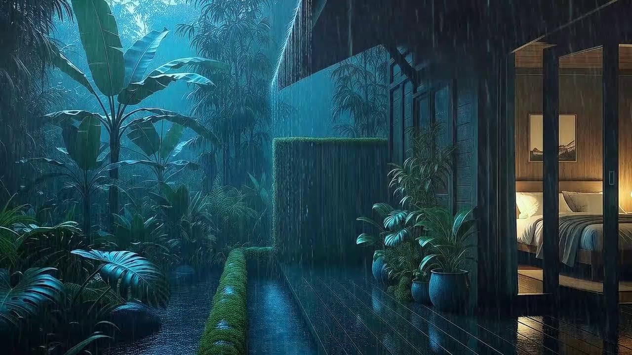 Gentle Forest Rain To Sleep Instantly In Rainforest Hidden Hideaway 🌧️