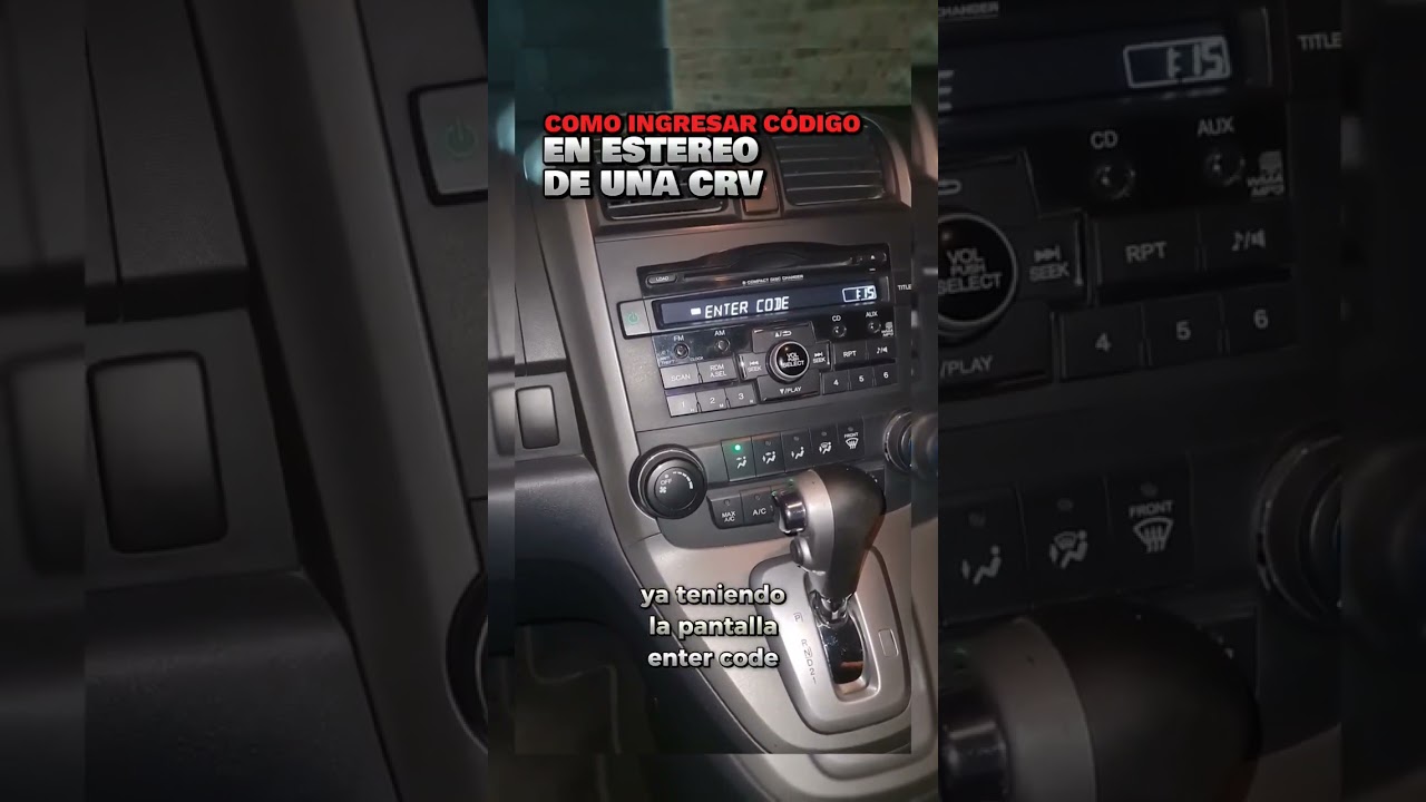 como ingresar el c&oacute;digo de est&eacute;reo bloqueado por cambio de bater&iacute;a en una CRV #HONDA #CRV #est&eacute;reo