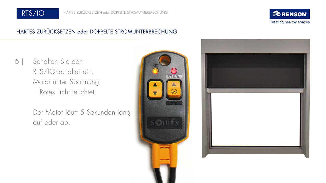 Hartes zurücksetzen oder doppelte stromunterbrechung RTS IO motor mit dem einstellkabel