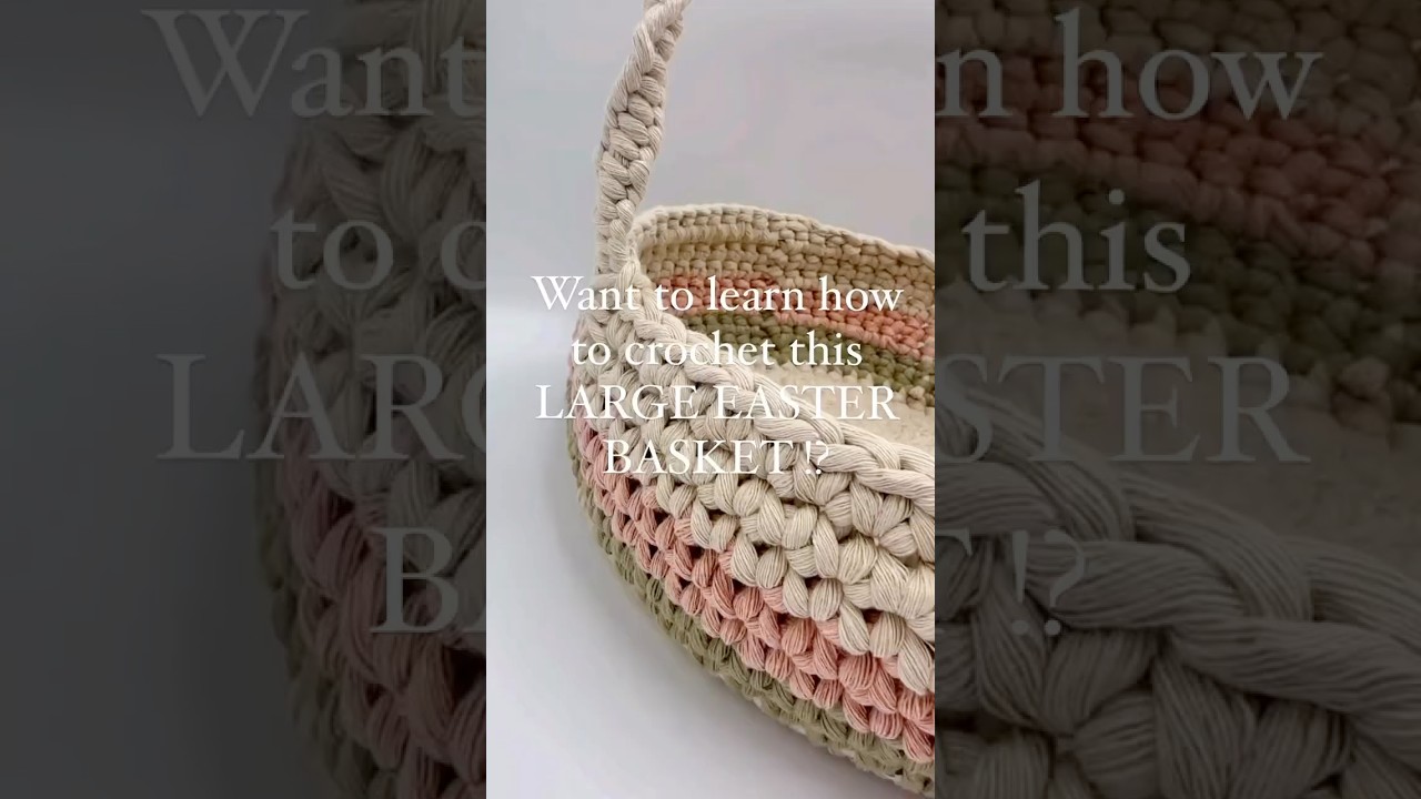 LEARN HOW TO CROCHET EASTER BASKET | FULL TUTORIAL #easterbasket #easterbasket #smallbusiness #diy