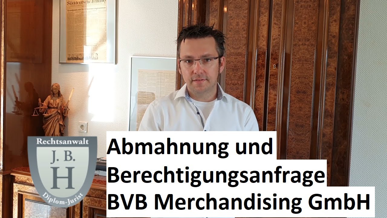 Abmahnung und Berechtigungsanfrage der BVB Merchandising GmbH | Wie reagieren?