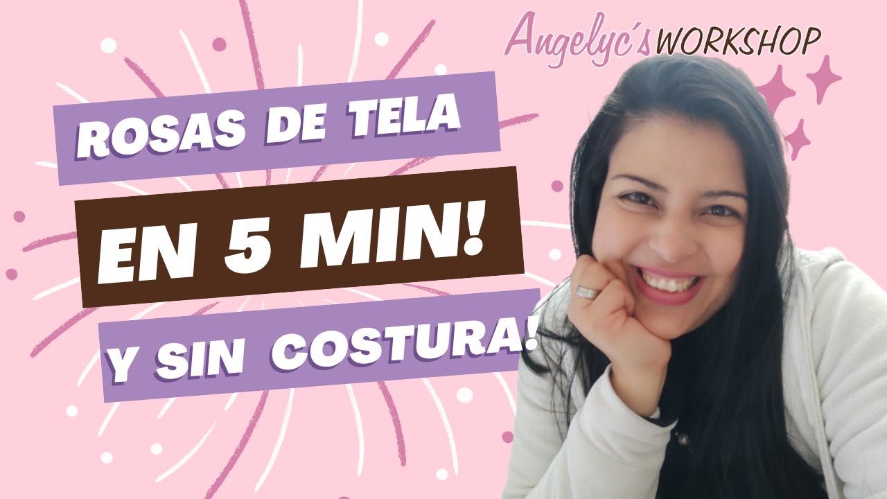 Tutorial de Rosas de Tela en 5 Minutos y sin Costura.