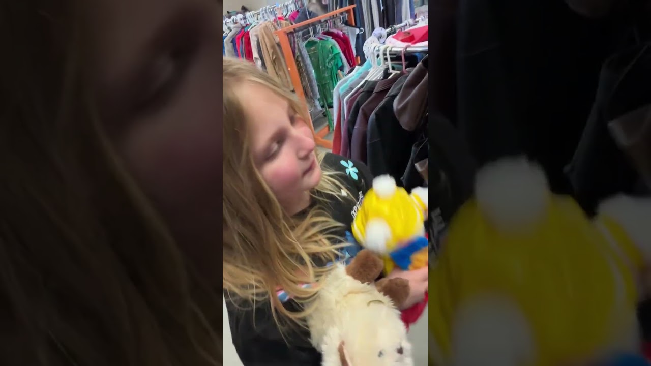 Finding treasures in a tiny thrift shop. 