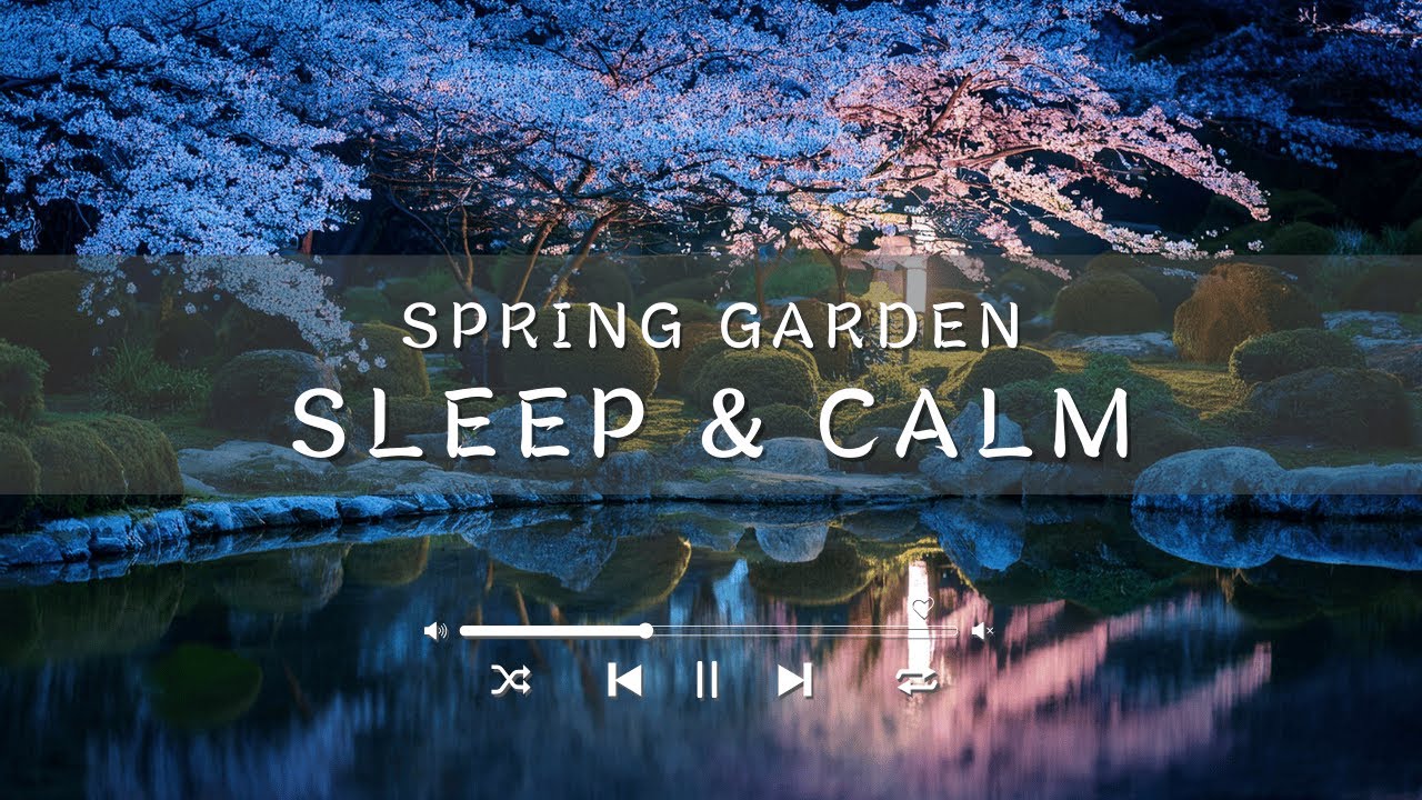 Japanese Spring Garden BGM — Sleep & Calm — Night #02 | 2 Hours | Yūgen Sounds