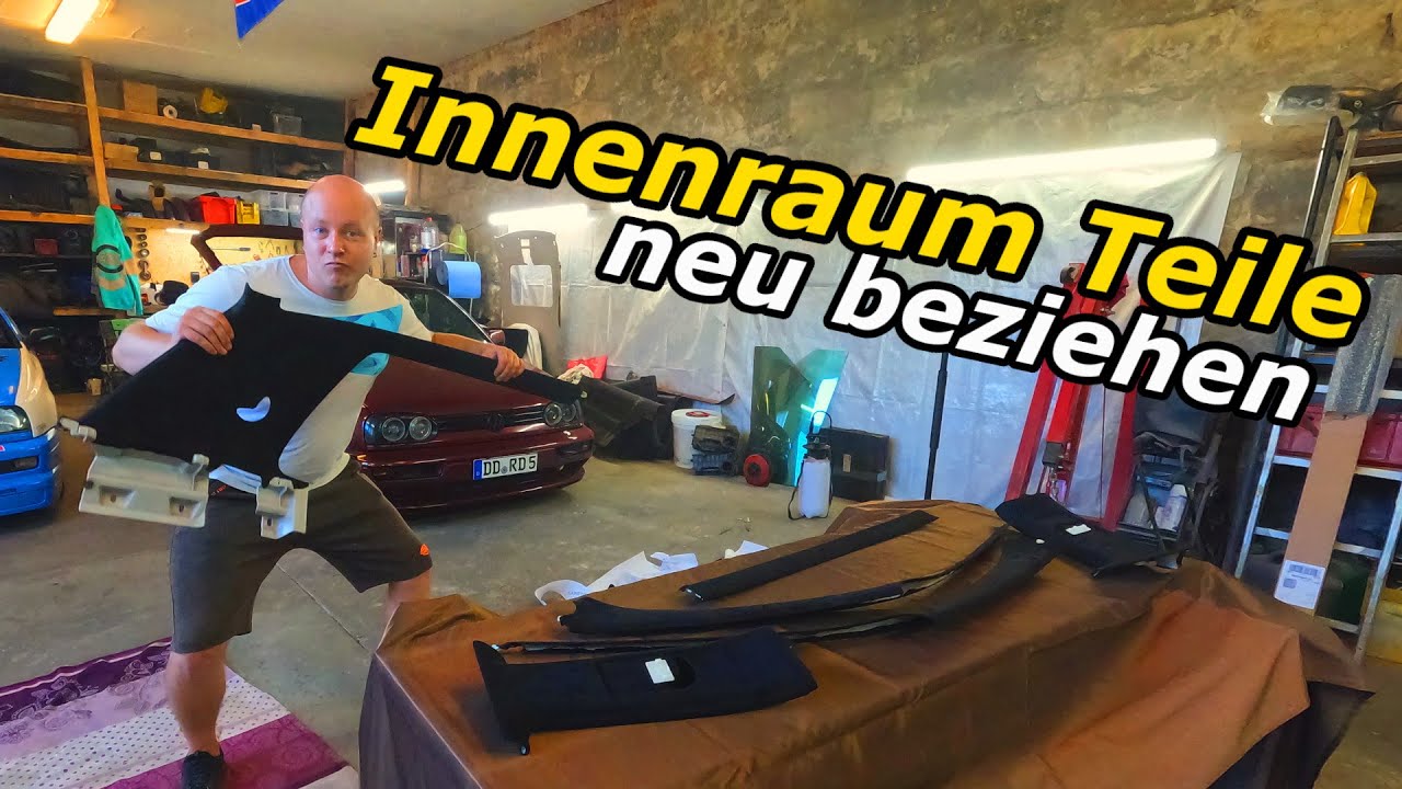 Innenraum Teile Beziehen im Golf 3, wie geil ist das bitte geworden