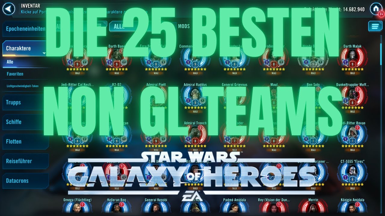 The 25 BEST non-GL teams in SWGOH! SWGOH German