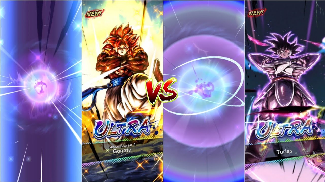 Ultra Super Saiyan 4 Gogeta Summon Vs Ultra Turles Summon | Dragon Ball Legends