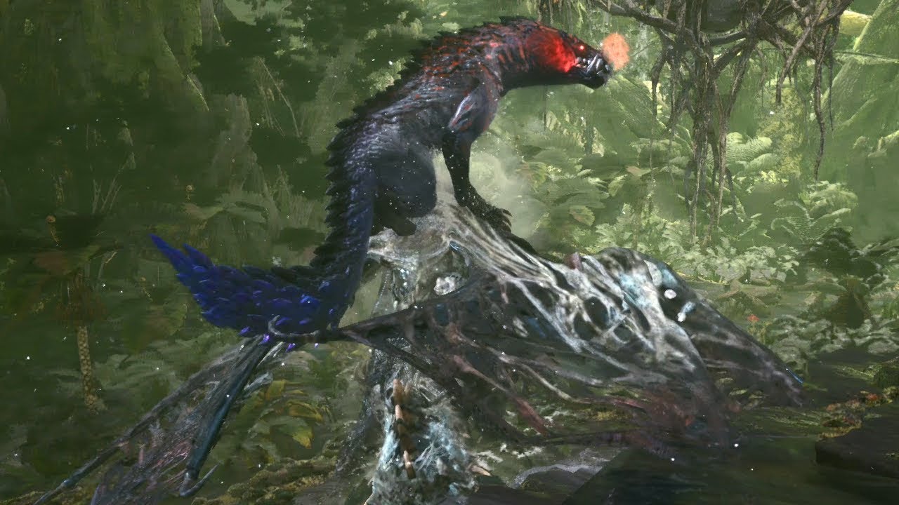 【MHWI】死を纏うヴァルハザク VS オドガロン[亜種]（縄張り争い）