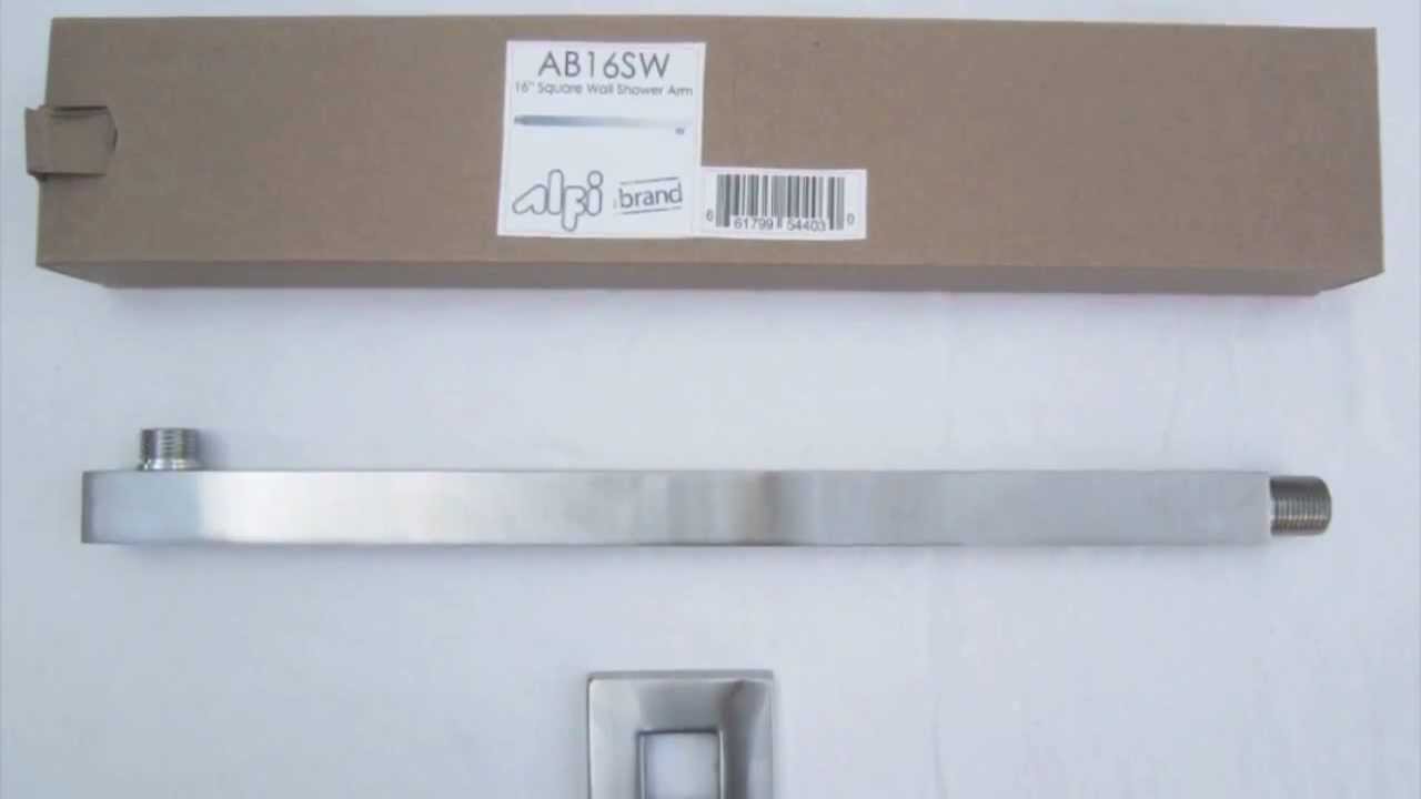 ALFI brand AB16SW 16" Square Wall Mounted Shower Arm